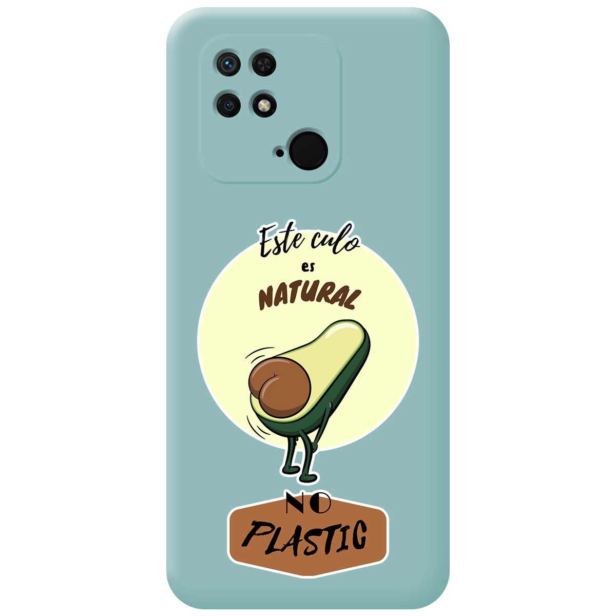 Funda Silicona Líquida Azul para Xiaomi Redmi 10C diseño Culo Natural Dibujos
