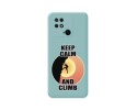 Funda Silicona Líquida Azul para Xiaomi Redmi 10C diseño Hombre Escalada Dibujos