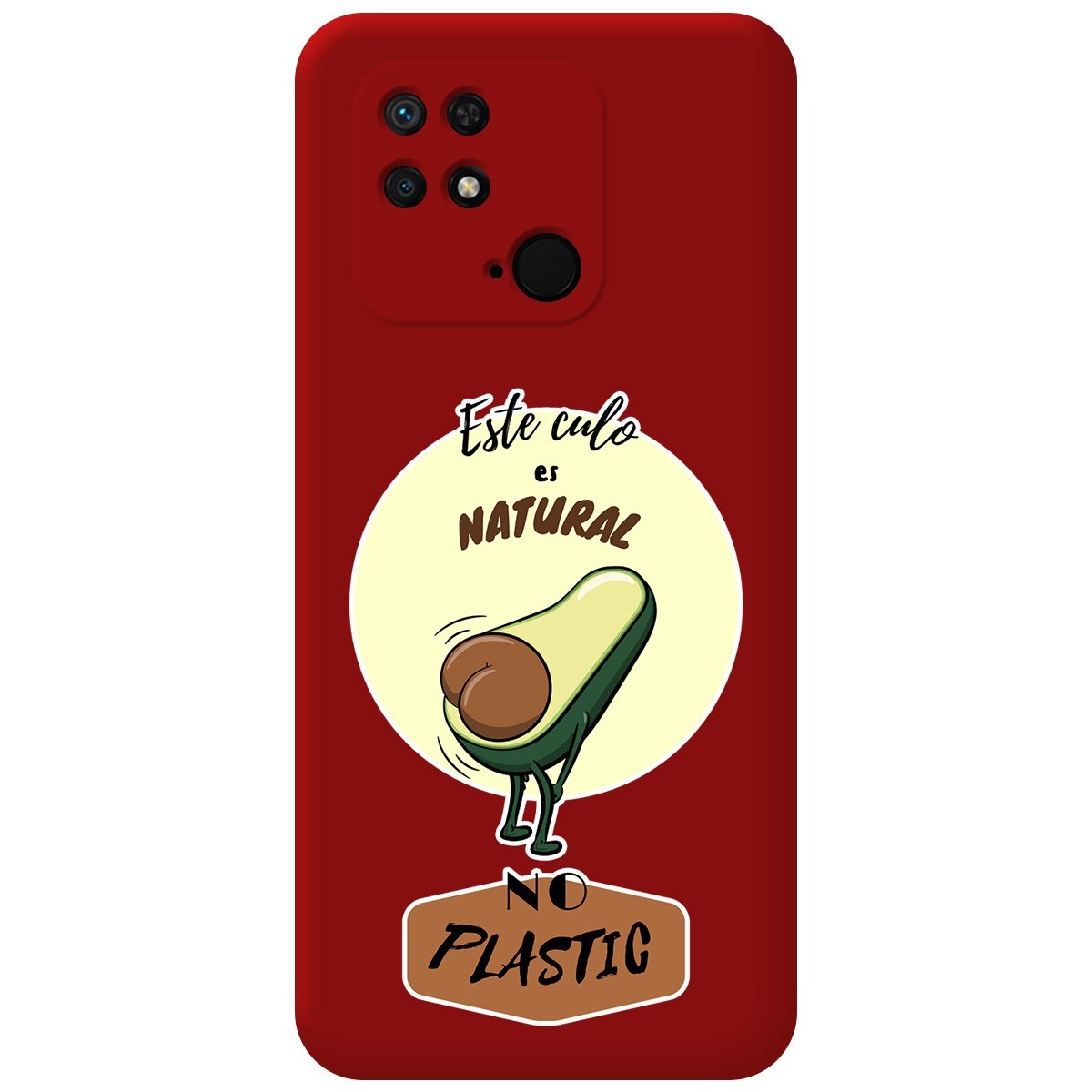 Funda Silicona Líquida Roja para Xiaomi Redmi 10C diseño Culo Natural Dibujos