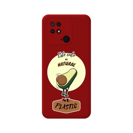 Funda Silicona Líquida Roja para Xiaomi Redmi 10C diseño Culo Natural Dibujos