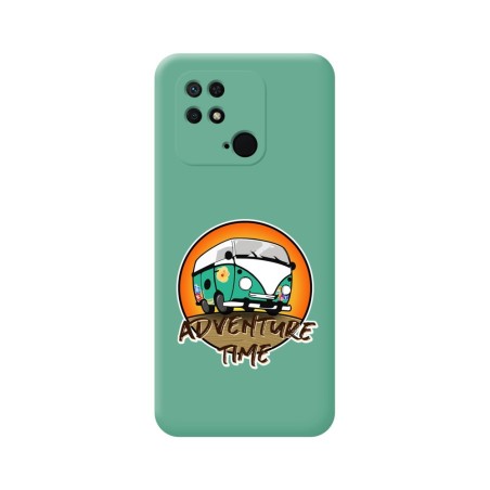 Funda Silicona Líquida Verde para Xiaomi Redmi 10C diseño Adventure Time Dibujos
