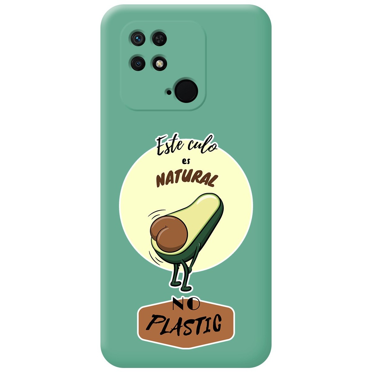 Funda Silicona Líquida Verde para Xiaomi Redmi 10C diseño Culo Natural Dibujos