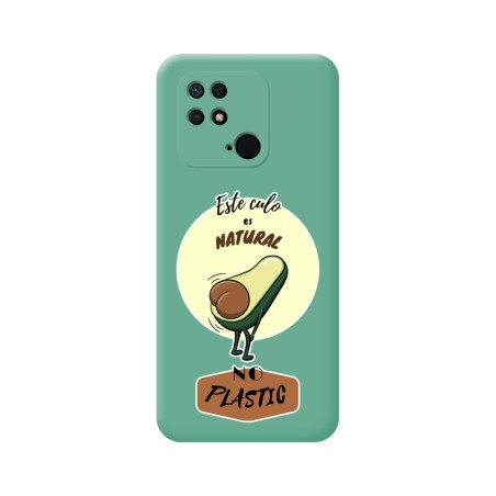 Funda Silicona Líquida Verde para Xiaomi Redmi 10C diseño Culo Natural Dibujos