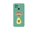 Funda Silicona Líquida Verde para Xiaomi Redmi 10C diseño Vegan Life Dibujos