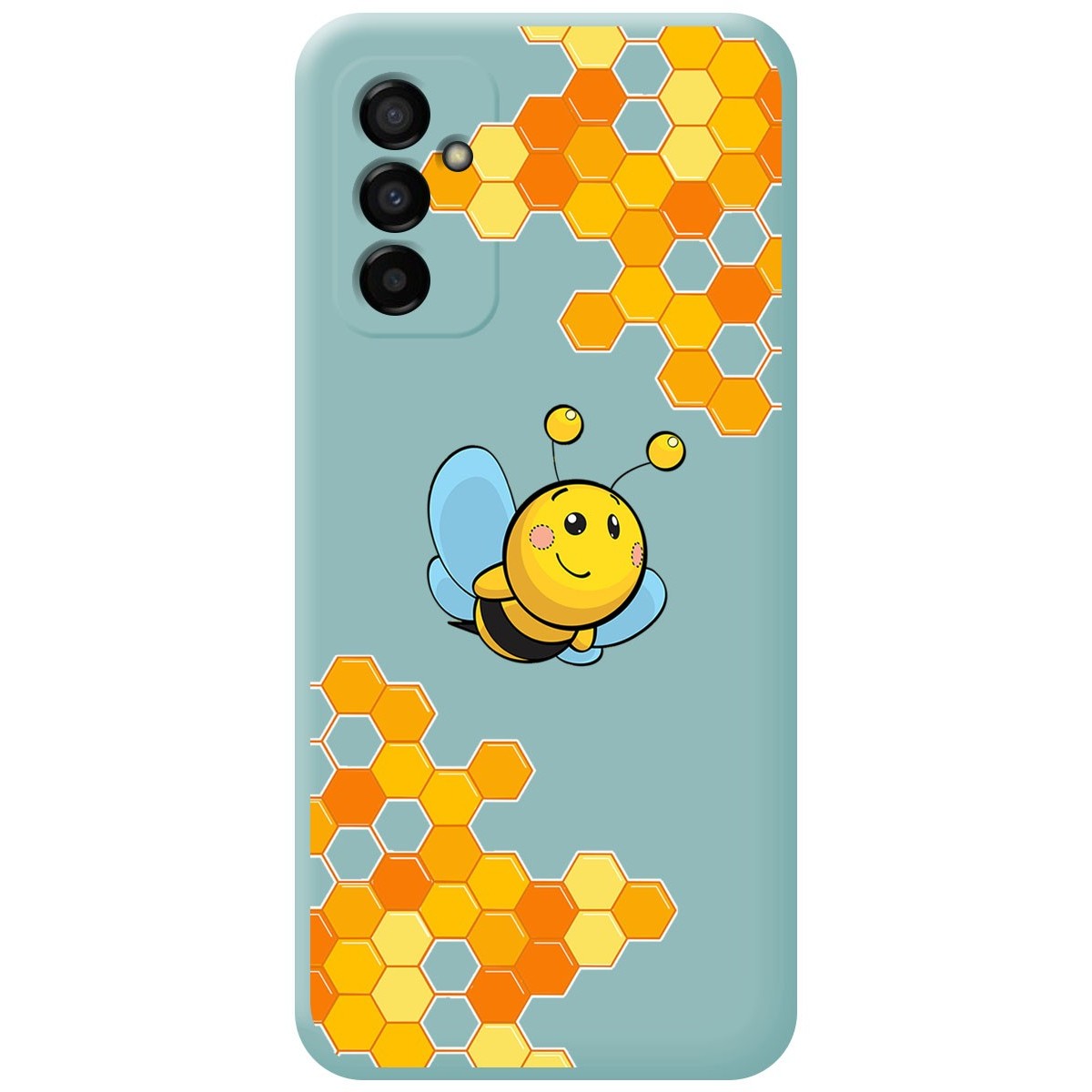 Funda Silicona Líquida Azul para Samsung Galaxy M23 5G diseño Abeja Dibujos