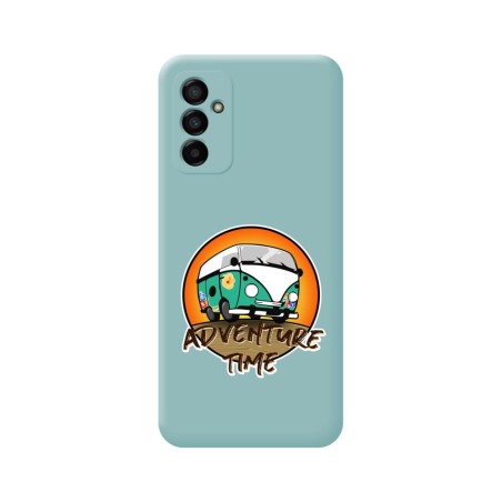 Funda Silicona Líquida Azul para Samsung Galaxy M23 5G diseño Adventure Time Dibujos