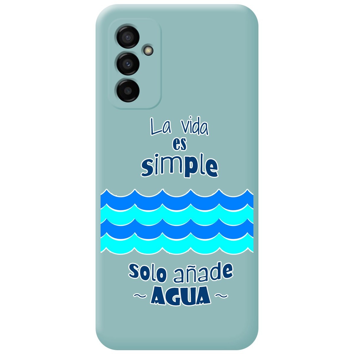 Funda Silicona Líquida Azul para Samsung Galaxy M23 5G diseño Agua Dibujos