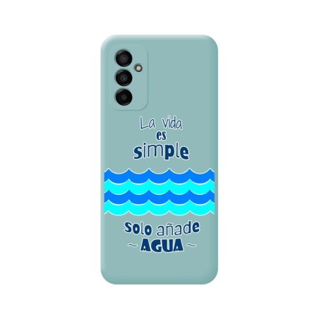 Funda Silicona Líquida Azul para Samsung Galaxy M23 5G diseño Agua Dibujos