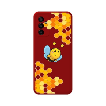 Funda Silicona Líquida Roja para Samsung Galaxy M23 5G diseño Abeja Dibujos