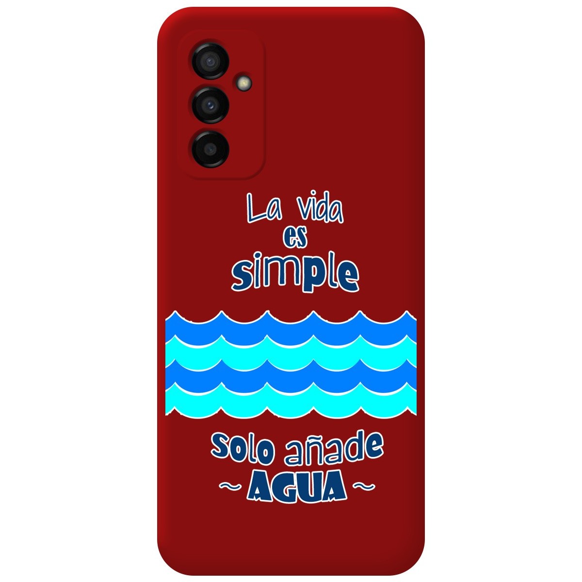 Funda Silicona Líquida Roja para Samsung Galaxy M23 5G diseño Agua Dibujos