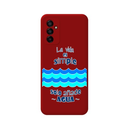 Funda Silicona Líquida Roja para Samsung Galaxy M23 5G diseño Agua Dibujos