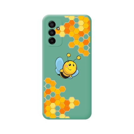 Funda Silicona Líquida Verde para Samsung Galaxy M23 5G diseño Abeja Dibujos