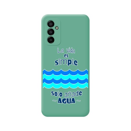 Funda Silicona Líquida Verde para Samsung Galaxy M23 5G diseño Agua Dibujos