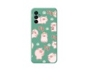 Funda Silicona Líquida Verde para Samsung Galaxy M23 5G diseño Cerdos Dibujos