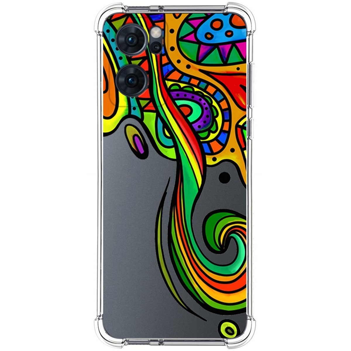 Funda Silicona Antigolpes para Oppo Find X5 Lite 5G diseño Colores Dibujos