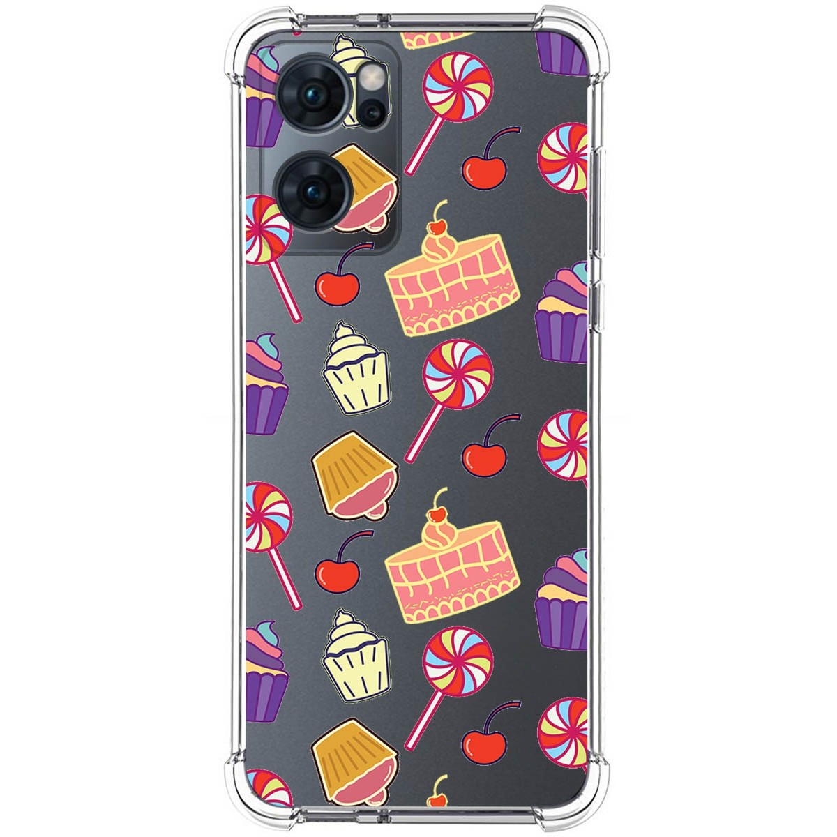 Funda Silicona Antigolpes para Oppo Find X5 Lite 5G diseño Dulces 01 Dibujos