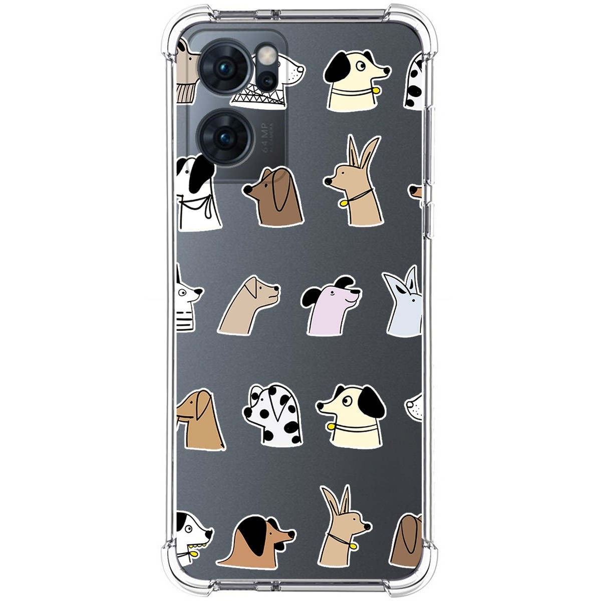 Funda Silicona Antigolpes para Oppo Find X5 Lite 5G diseño Perros Dibujos