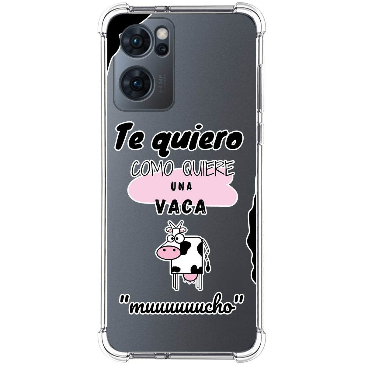 Funda Silicona Antigolpes para Oppo Find X5 Lite 5G diseño Vaca Dibujos
