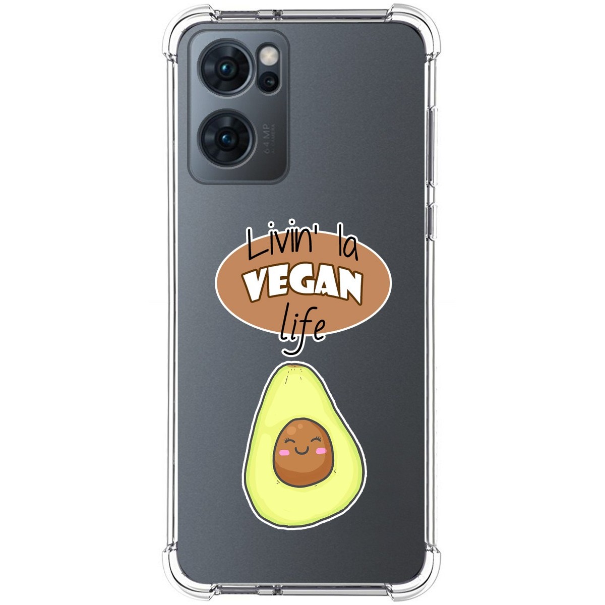 Funda Silicona Antigolpes para Oppo Find X5 Lite 5G diseño Vegan Life Dibujos