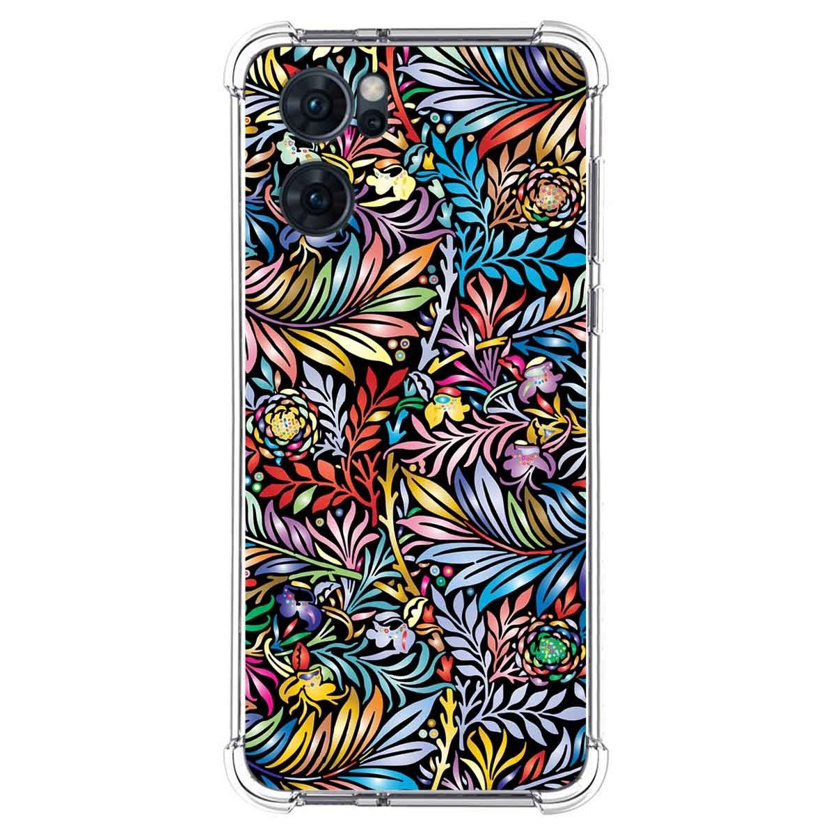 Funda Silicona Antigolpes para Oppo Find X5 Lite 5G diseño Flores 04 Dibujos