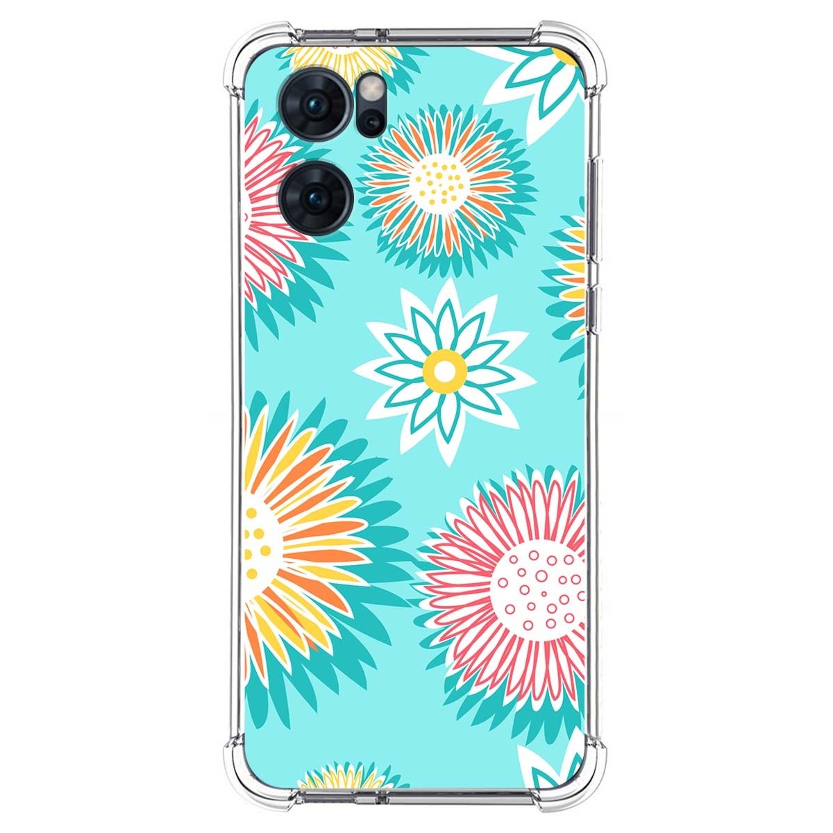 Funda Silicona Antigolpes para Oppo Find X5 Lite 5G diseño Flores 05 Dibujos