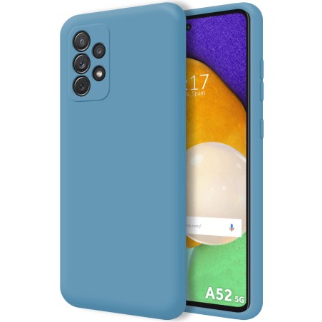 Funda Silicona Líquida Ultra Suave para Samsung Galaxy A52 / A52 5G / A52s 5G Color Azul