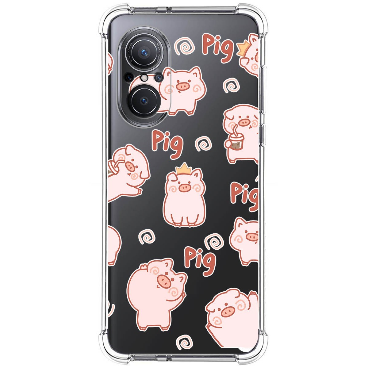 Funda Silicona Antigolpes para Huawei Nova 9 SE diseño Cerdos Dibujos