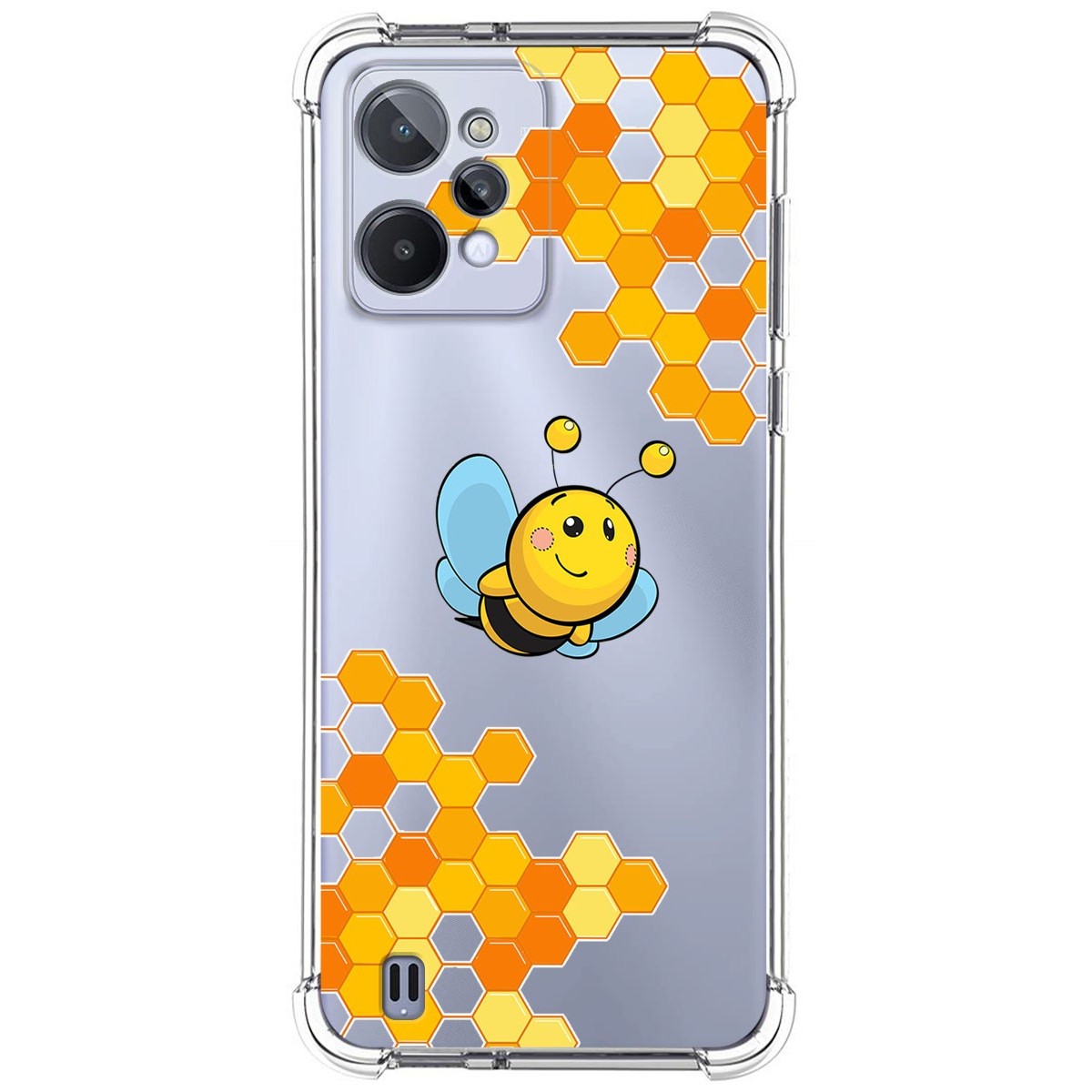 Funda Silicona Antigolpes para Realme C31 diseño Abeja Dibujos