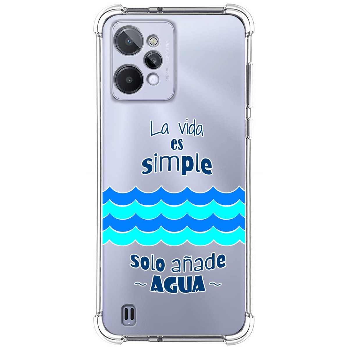 Funda Silicona Antigolpes para Realme C31 diseño Agua Dibujos