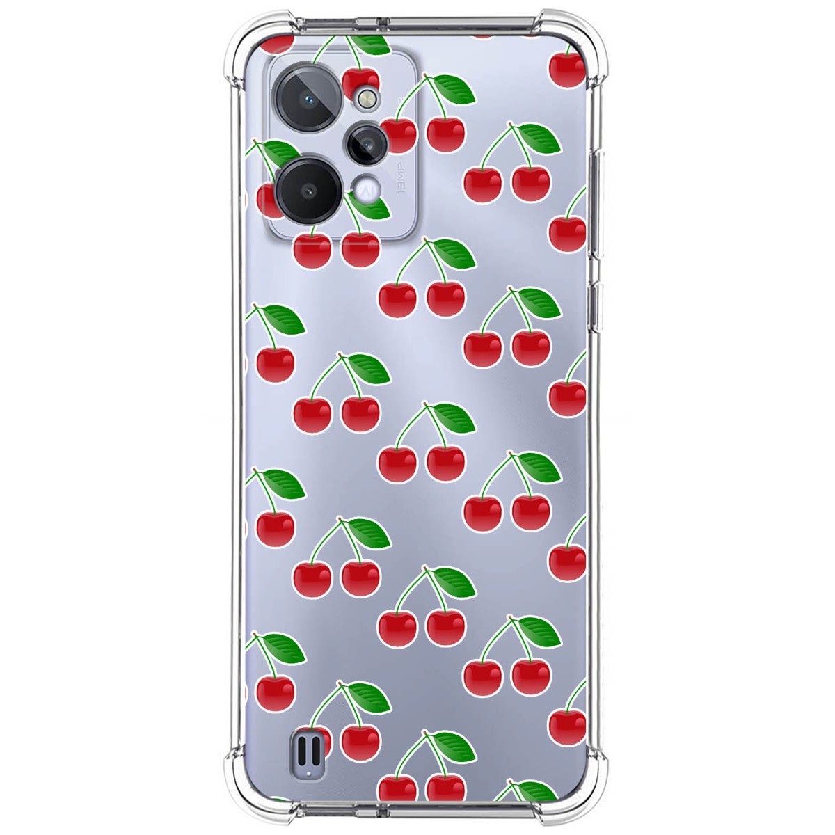 Funda Silicona Antigolpes para Realme C31 diseño Cerezas Dibujos