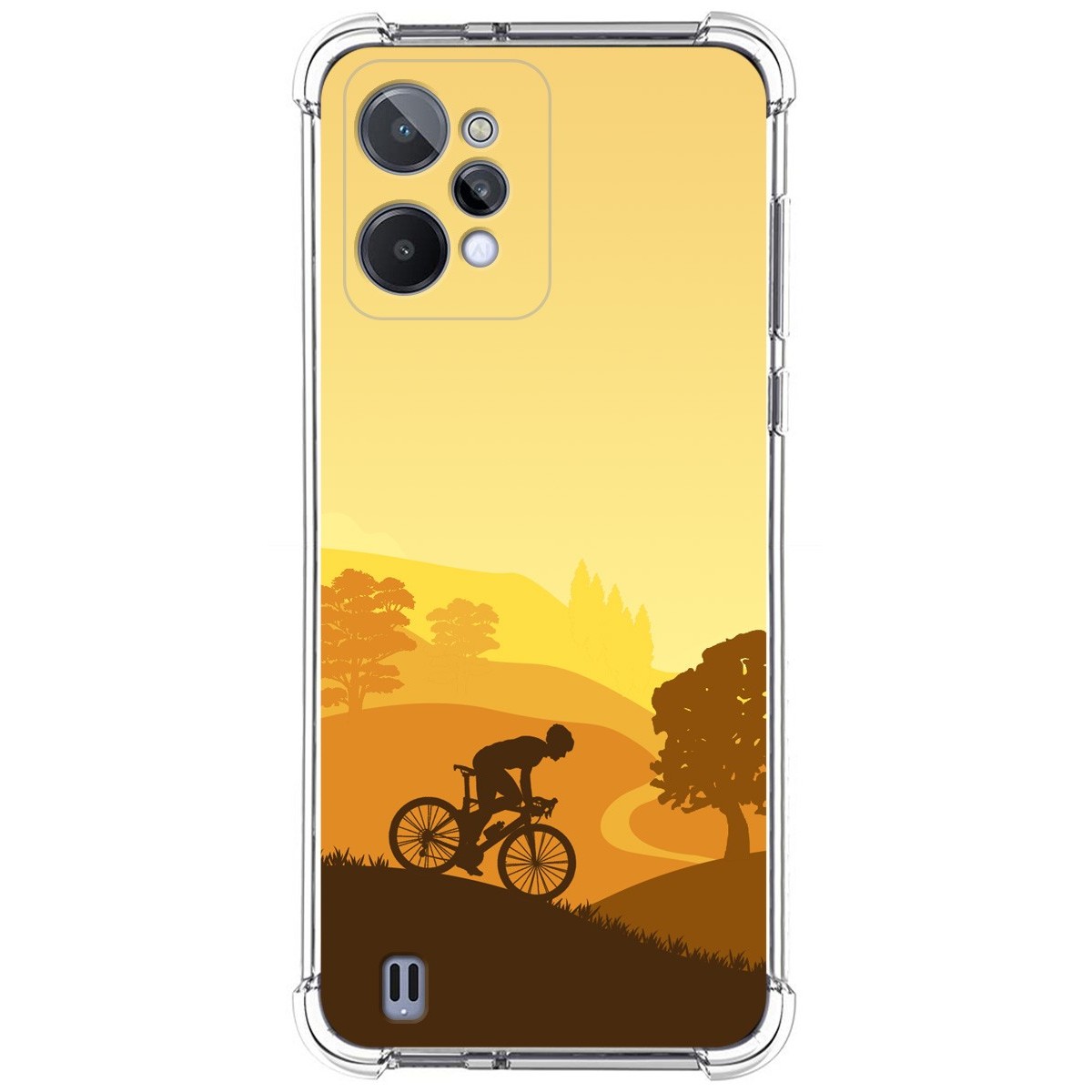 Funda Silicona Antigolpes para Realme C31 diseño Ciclista Dibujos