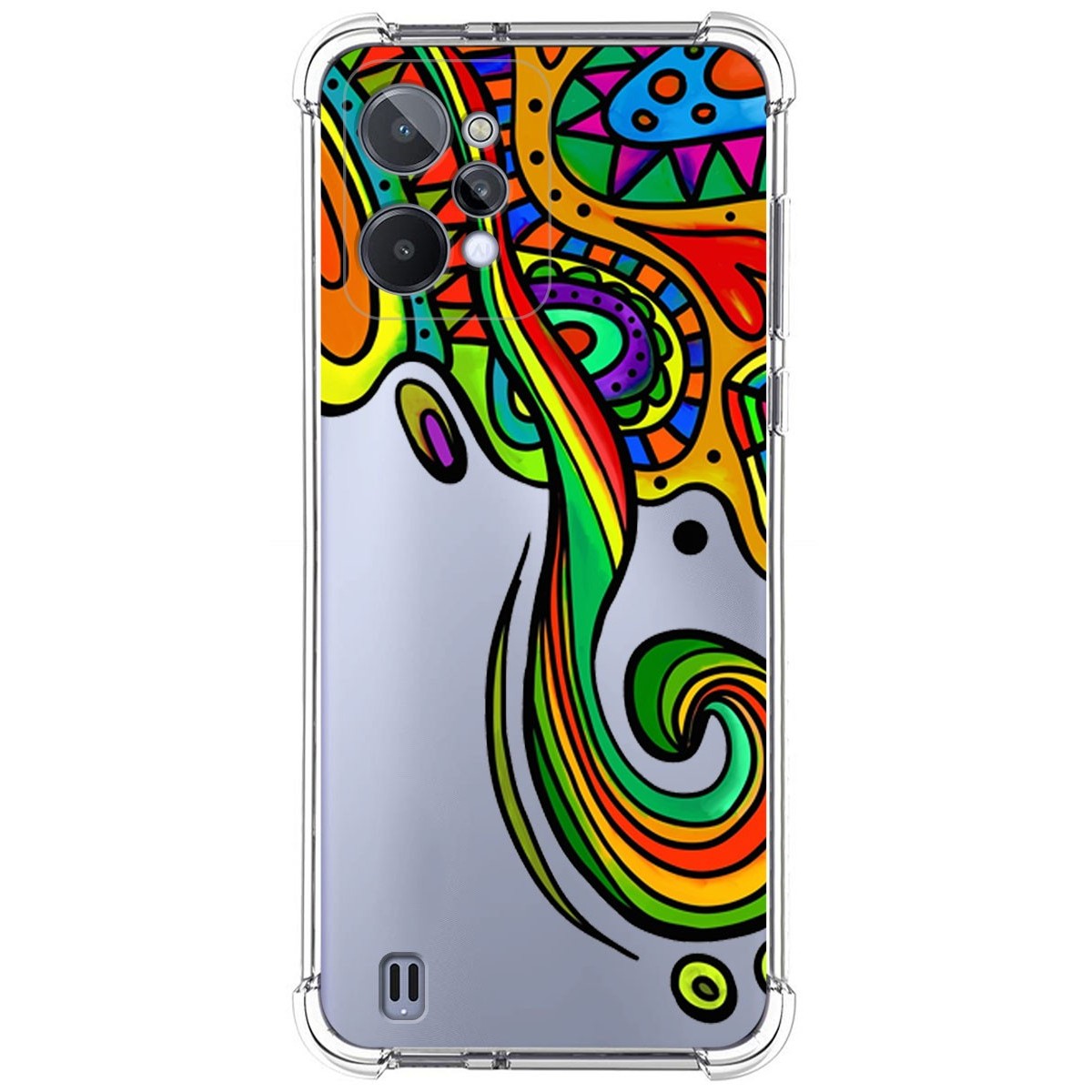 Funda Silicona Antigolpes para Realme C31 diseño Colores Dibujos