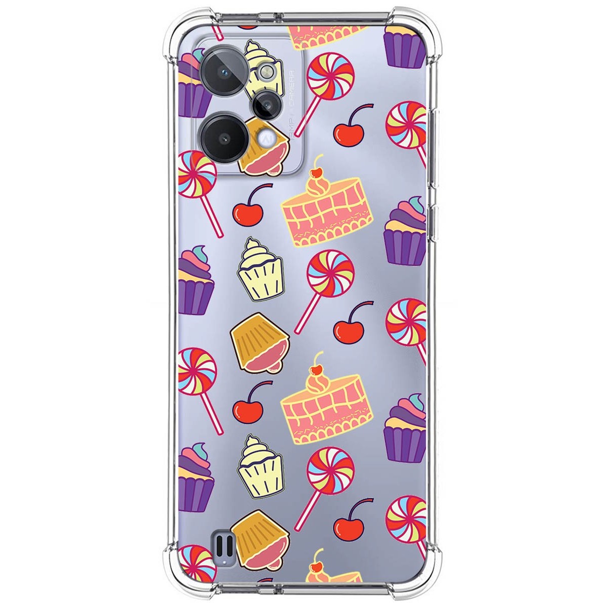 Funda Silicona Antigolpes para Realme C31 diseño Dulces 01 Dibujos
