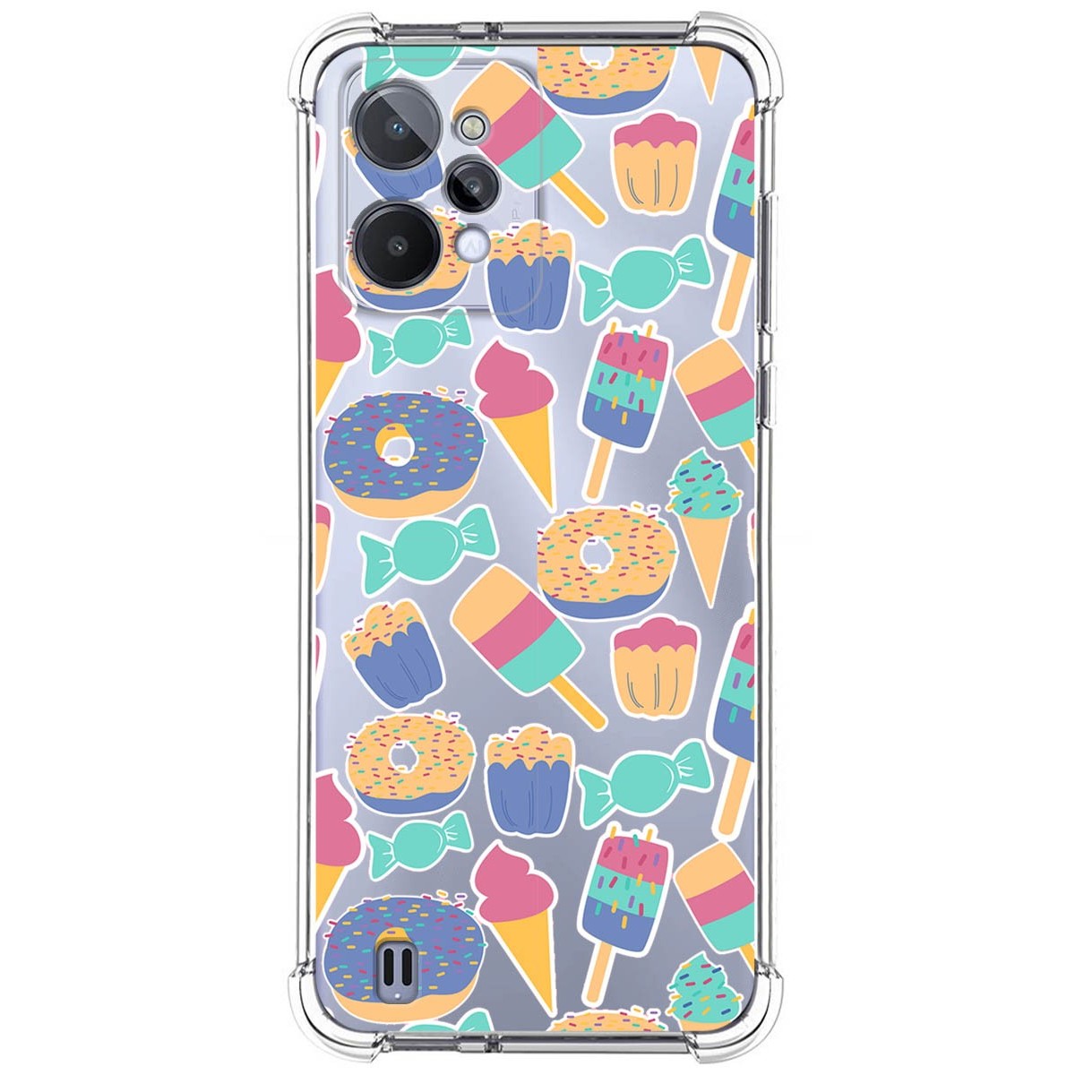 Funda Silicona Antigolpes para Realme C31 diseño Dulces 02 Dibujos