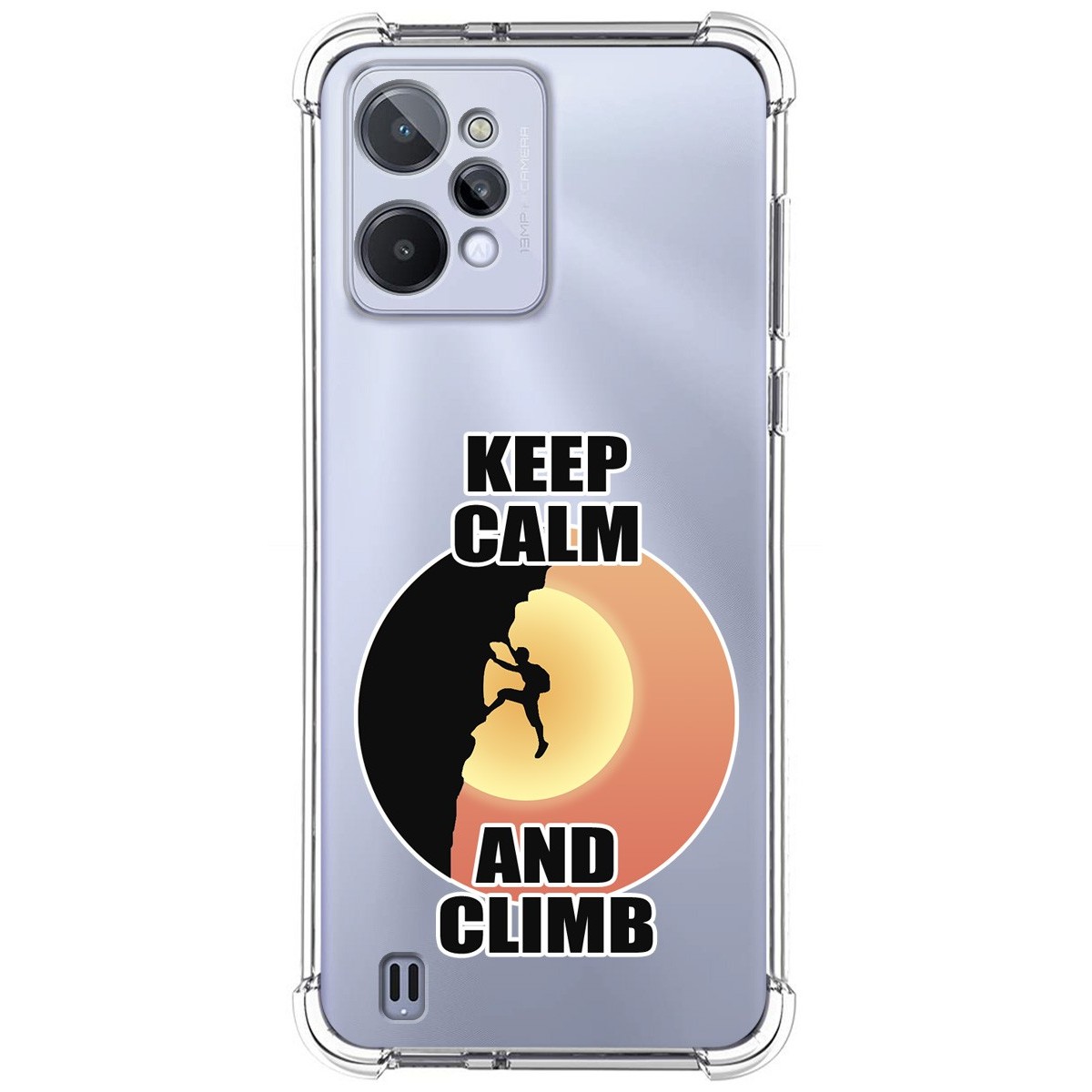 Funda Silicona Antigolpes para Realme C31 diseño Hombre Escalada Dibujos