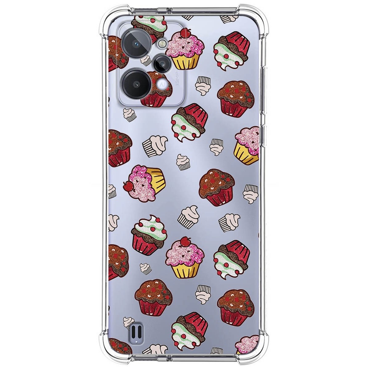 Funda Silicona Antigolpes para Realme C31 diseño Muffins Dibujos