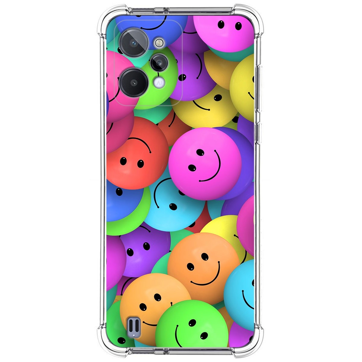 Funda Silicona Antigolpes para Realme C31 diseño Smile Dibujos