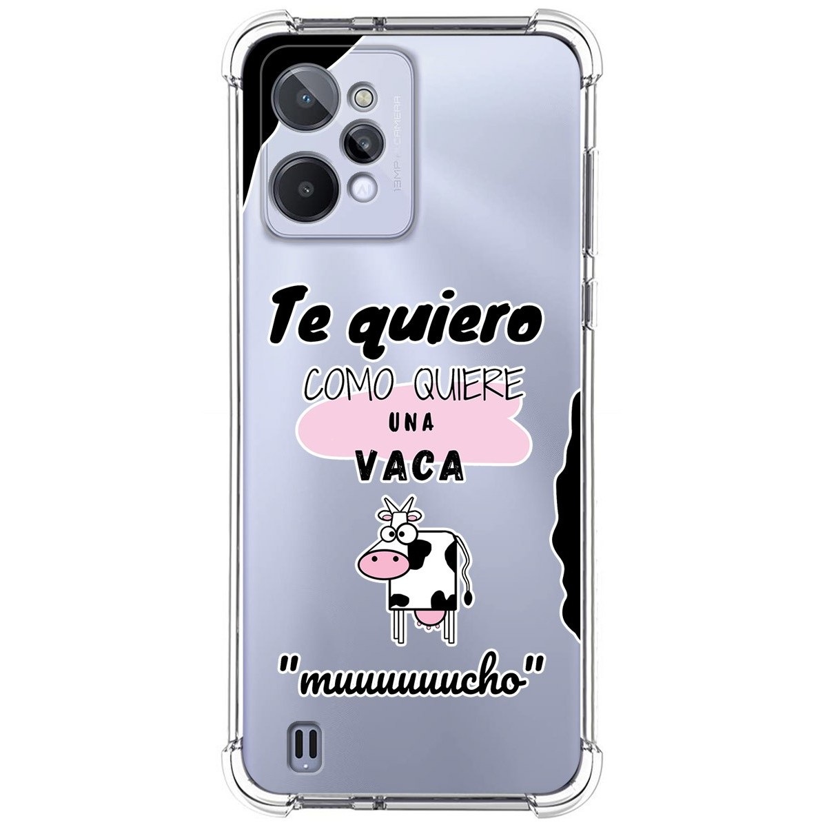 Funda Silicona Antigolpes para Realme C31 diseño Vaca Dibujos