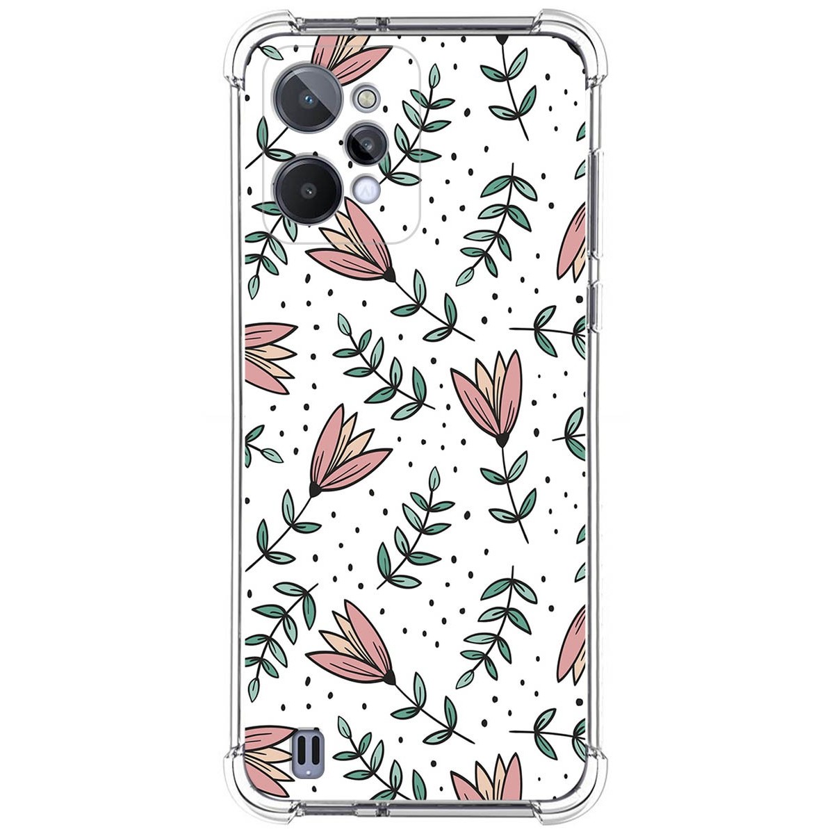 Funda Silicona Antigolpes para Realme C31 diseño Flores 01 Dibujos