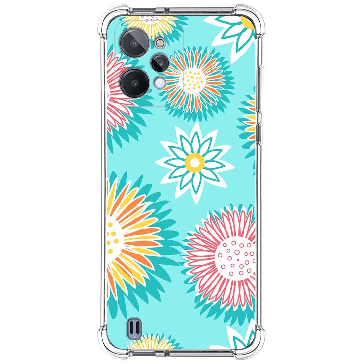 Funda Silicona Antigolpes para Realme C31 diseño Flores 05 Dibujos