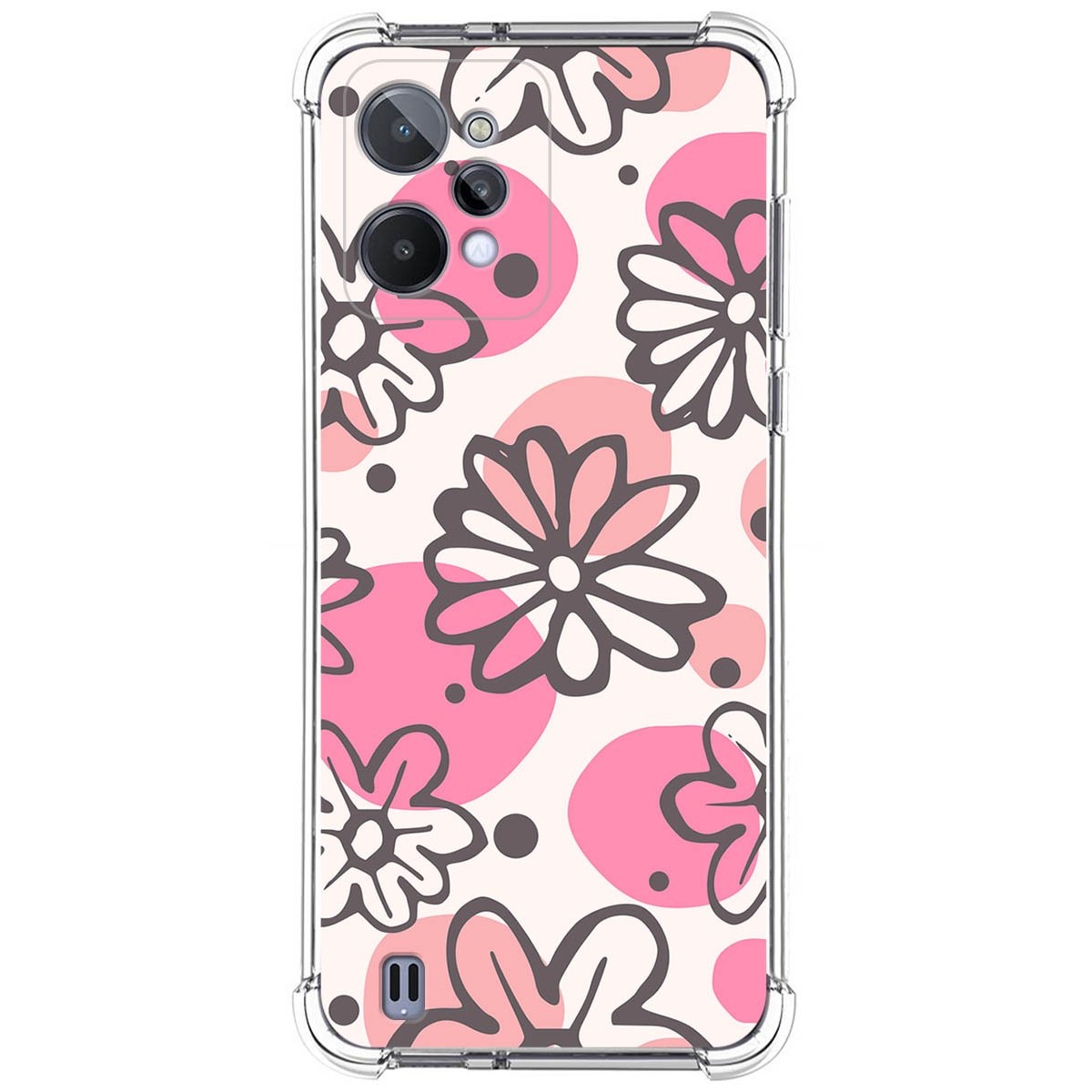 Funda Silicona Antigolpes para Realme C31 diseño Flores 09 Dibujos