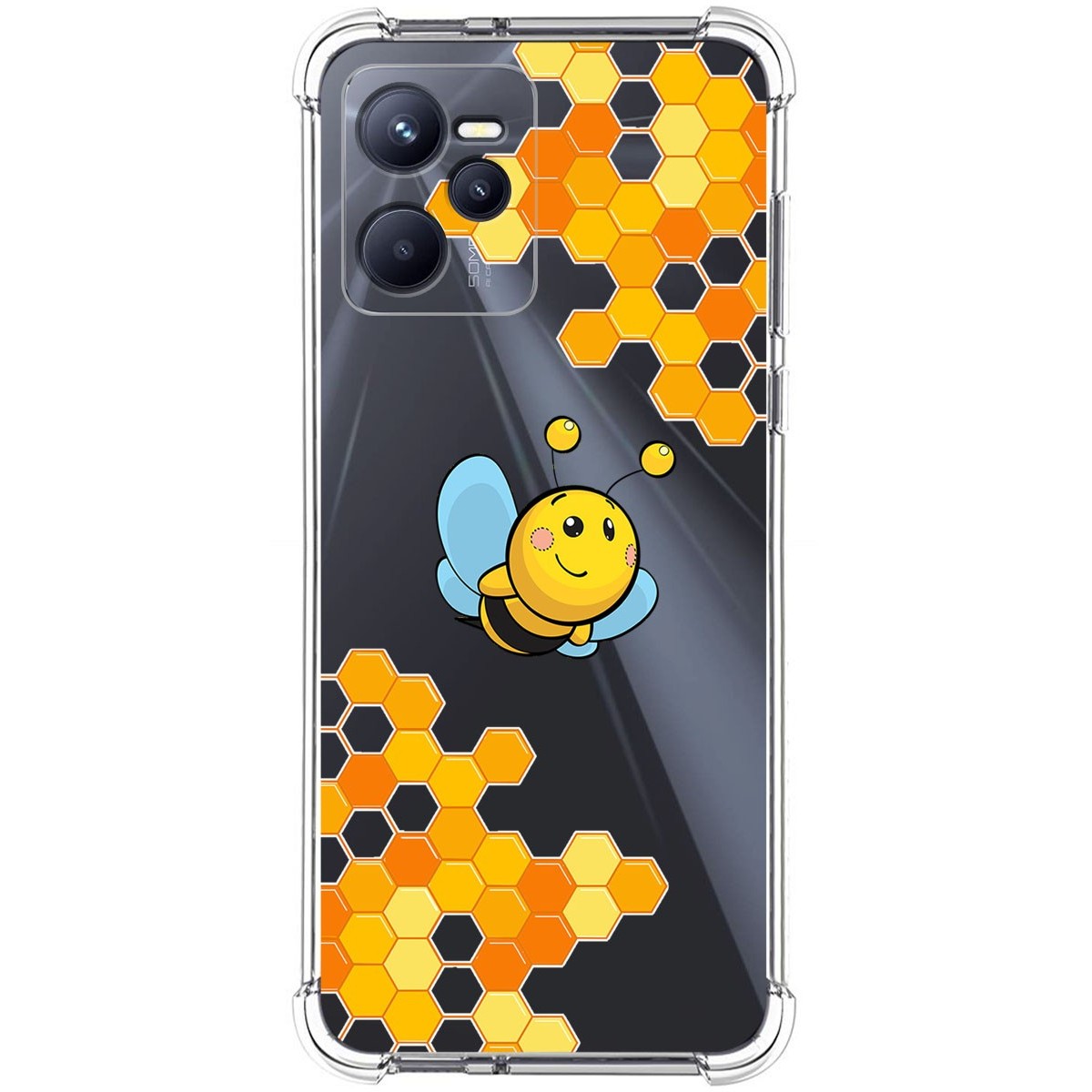 Funda Silicona Antigolpes para Realme C35 diseño Abeja Dibujos