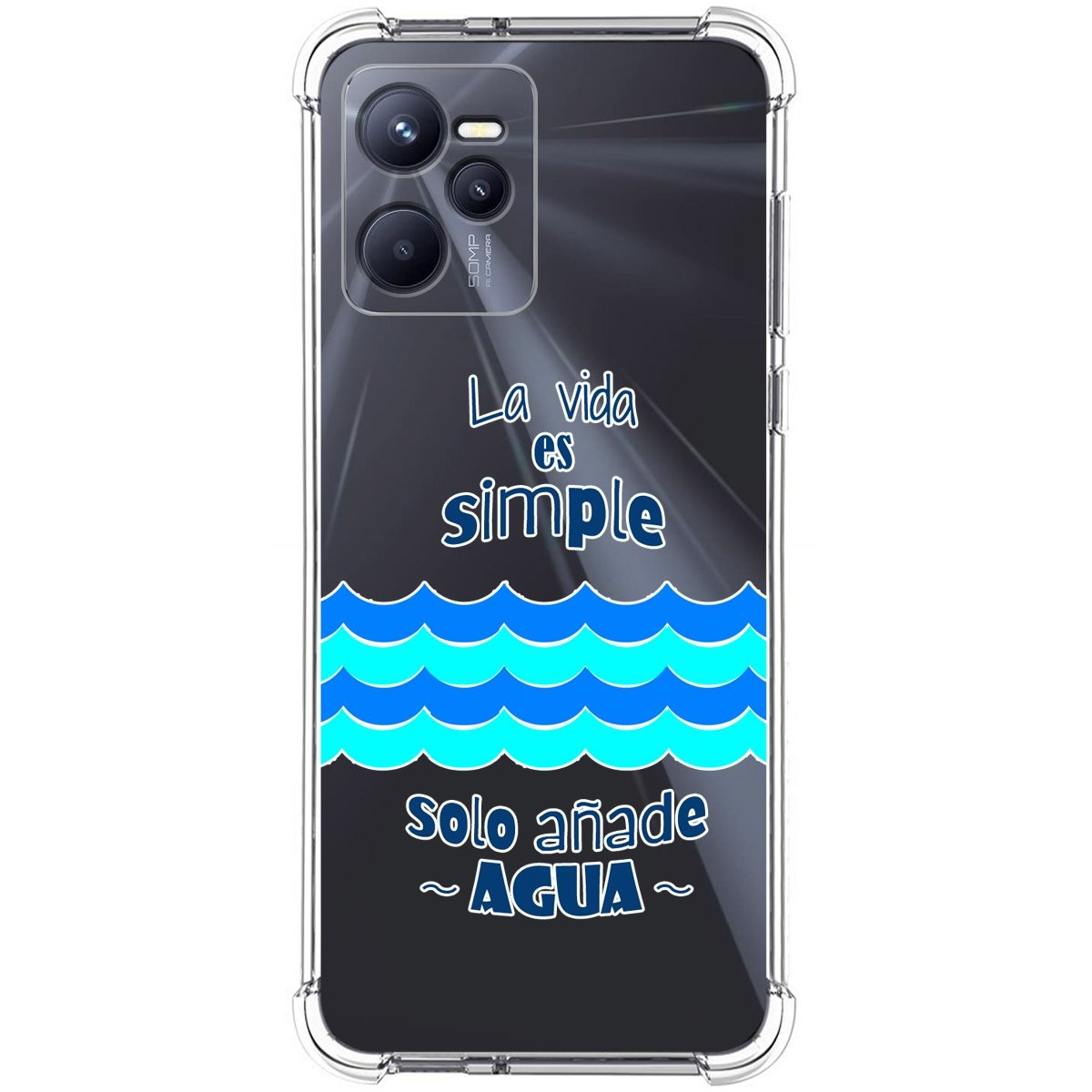 Funda Silicona Antigolpes para Realme C35 diseño Agua Dibujos