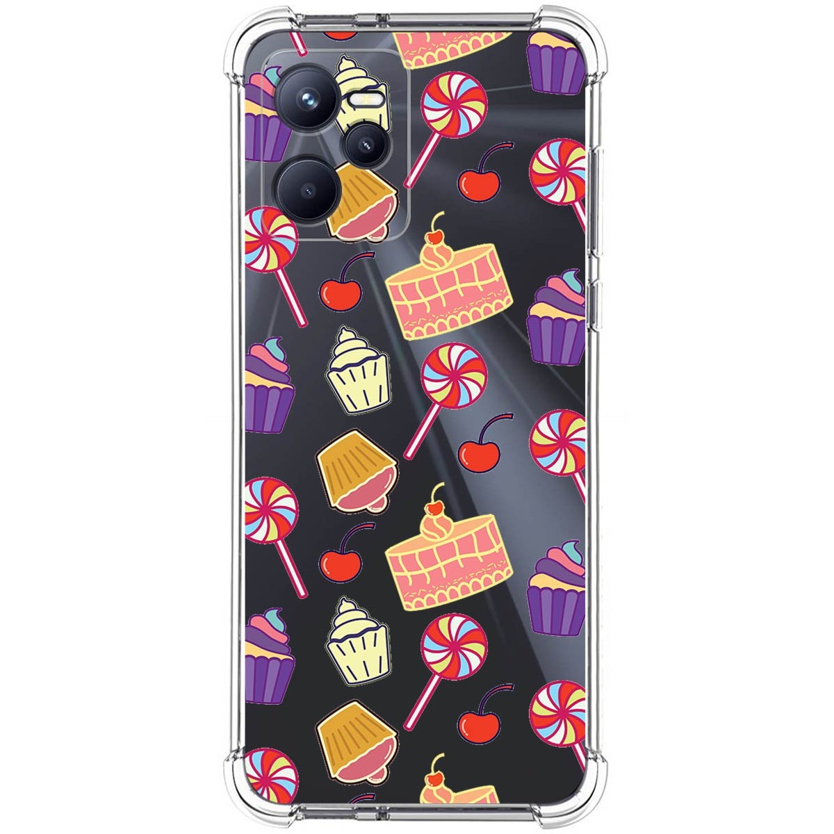 Funda Silicona Antigolpes para Realme C35 diseño Dulces 01 Dibujos