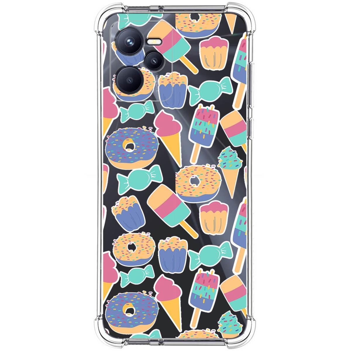 Funda Silicona Antigolpes para Realme C35 diseño Dulces 02 Dibujos