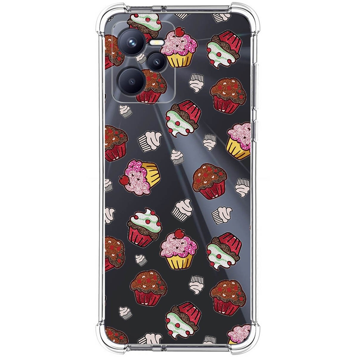 Funda Silicona Antigolpes para Realme C35 diseño Muffins Dibujos