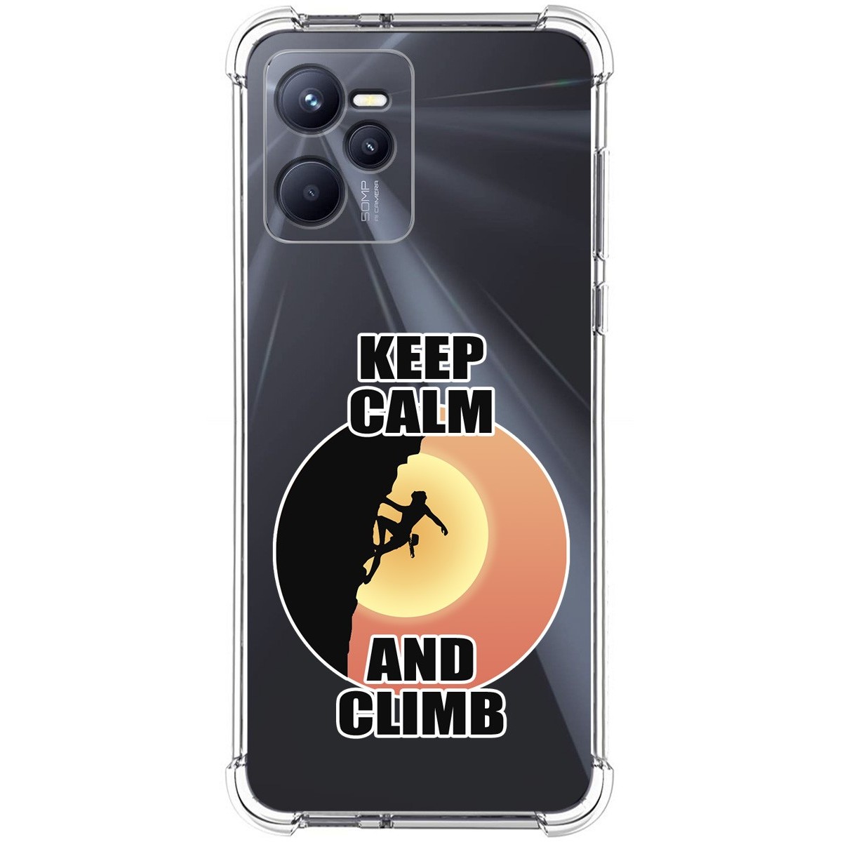 Funda Silicona Antigolpes para Realme C35 diseño Mujer Escalada Dibujos