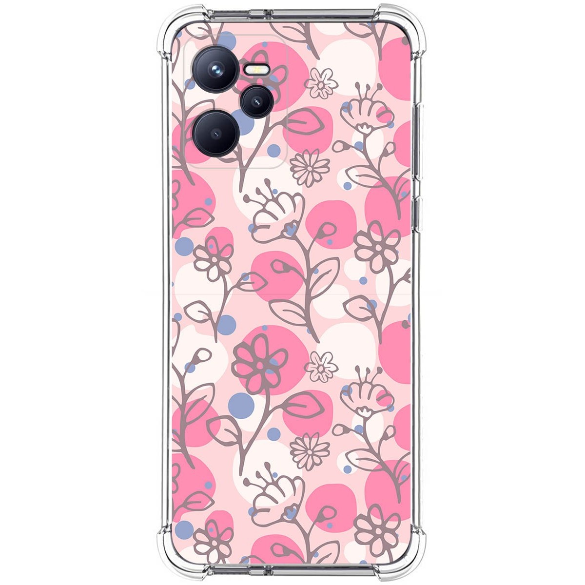 Funda Silicona Antigolpes para Realme C35 diseño Flores 07 Dibujos