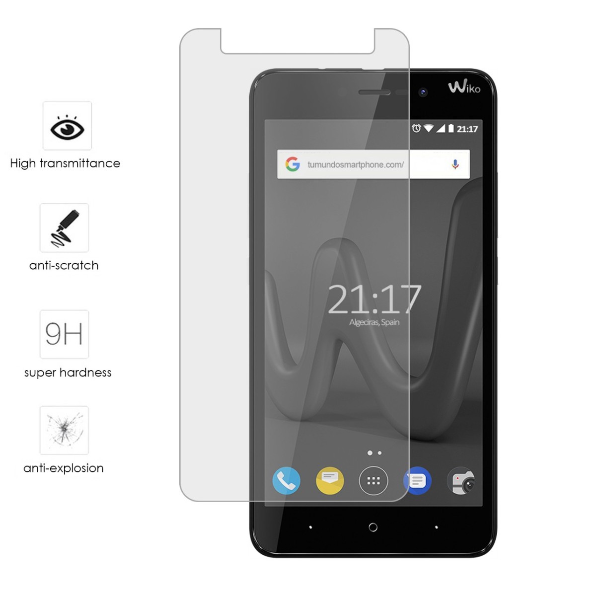 Protector Cristal Templado para Wiko Lenny4 Plus Vidrio