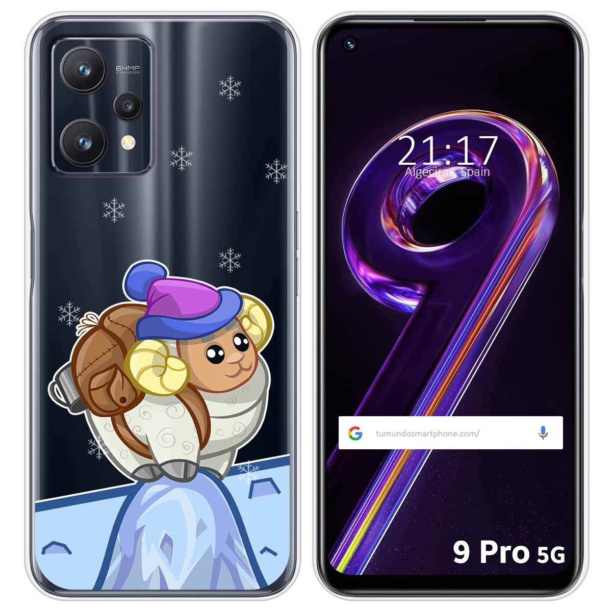 Funda Silicona Transparente para Realme 9 Pro 5G diseño Cabra Dibujos